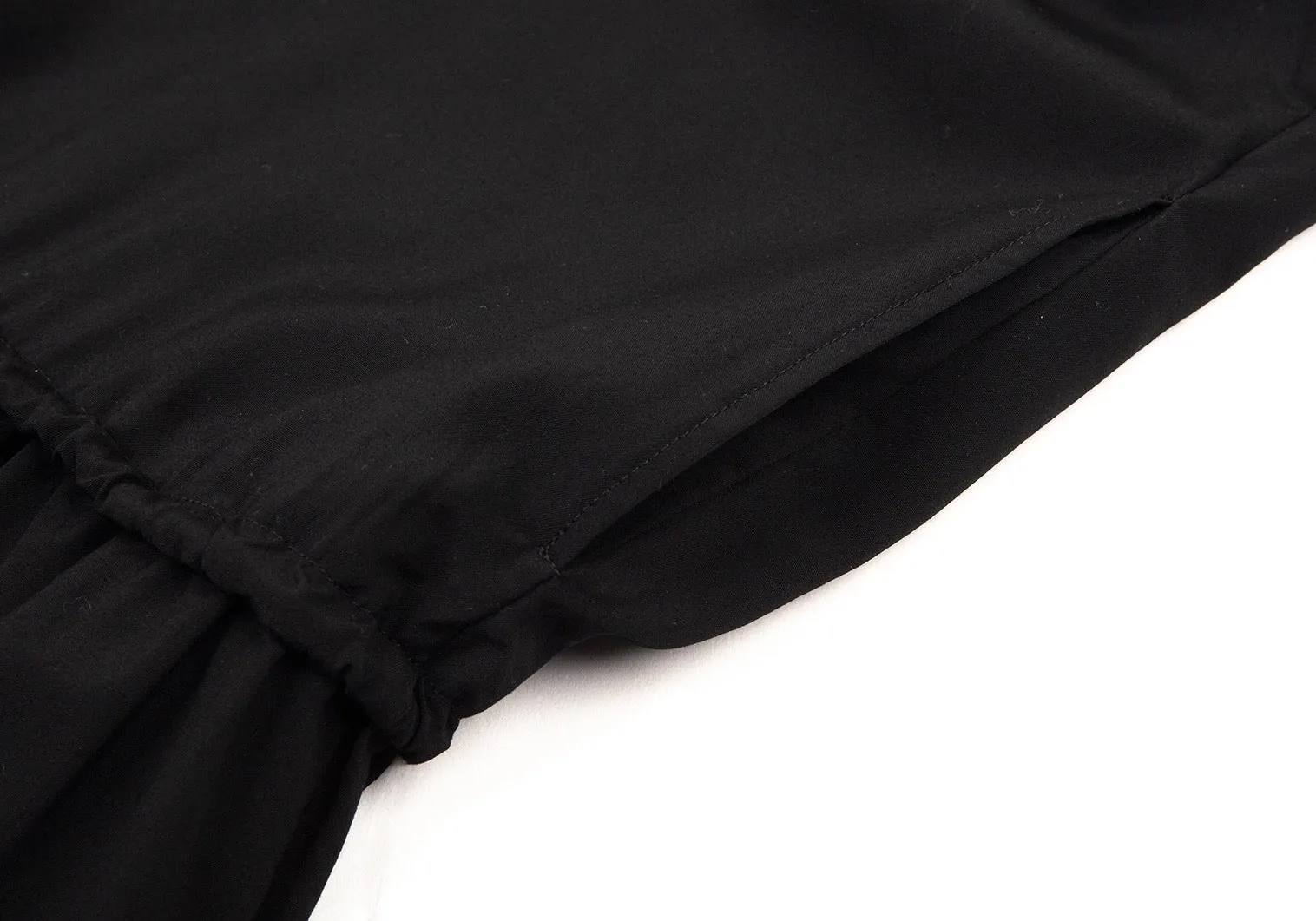 Yohji Yamamoto Japan. NOIR Schwarzes Wollkleid ohne Ärmel mit Zugband