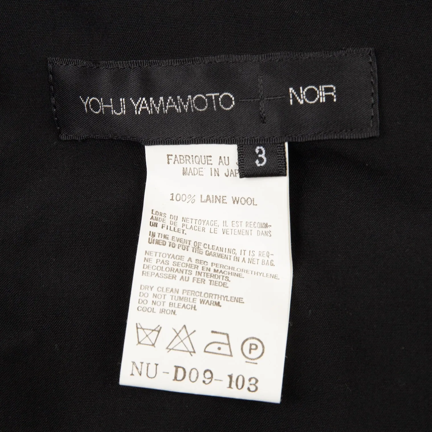 Yohji Yamamoto Japan. NOIR Schwarzes Wollkleid ohne Ärmel mit Zugband