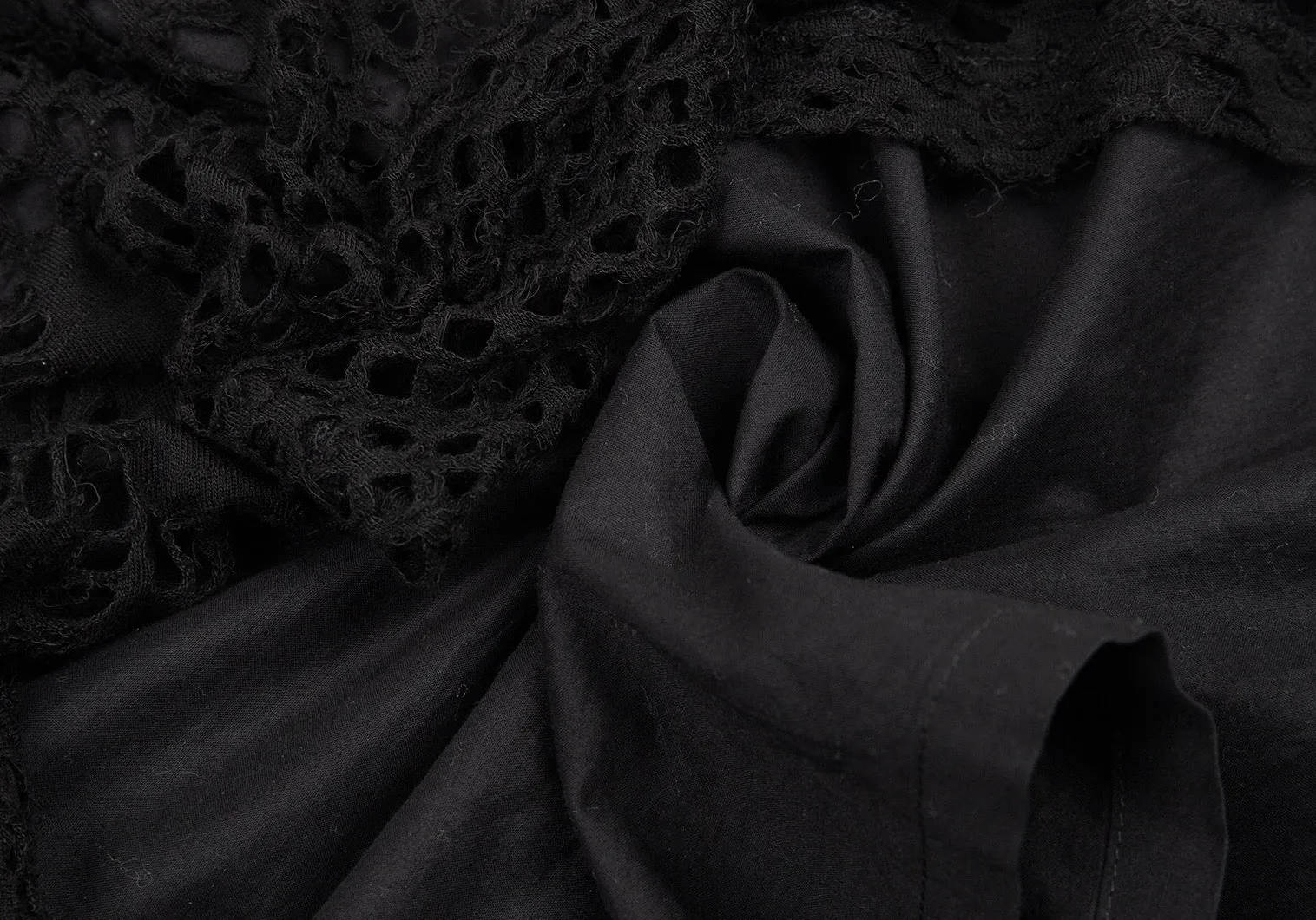Yohji Yamamoto Japan. Y's Black Diamond Gewebtes Schichtkleid