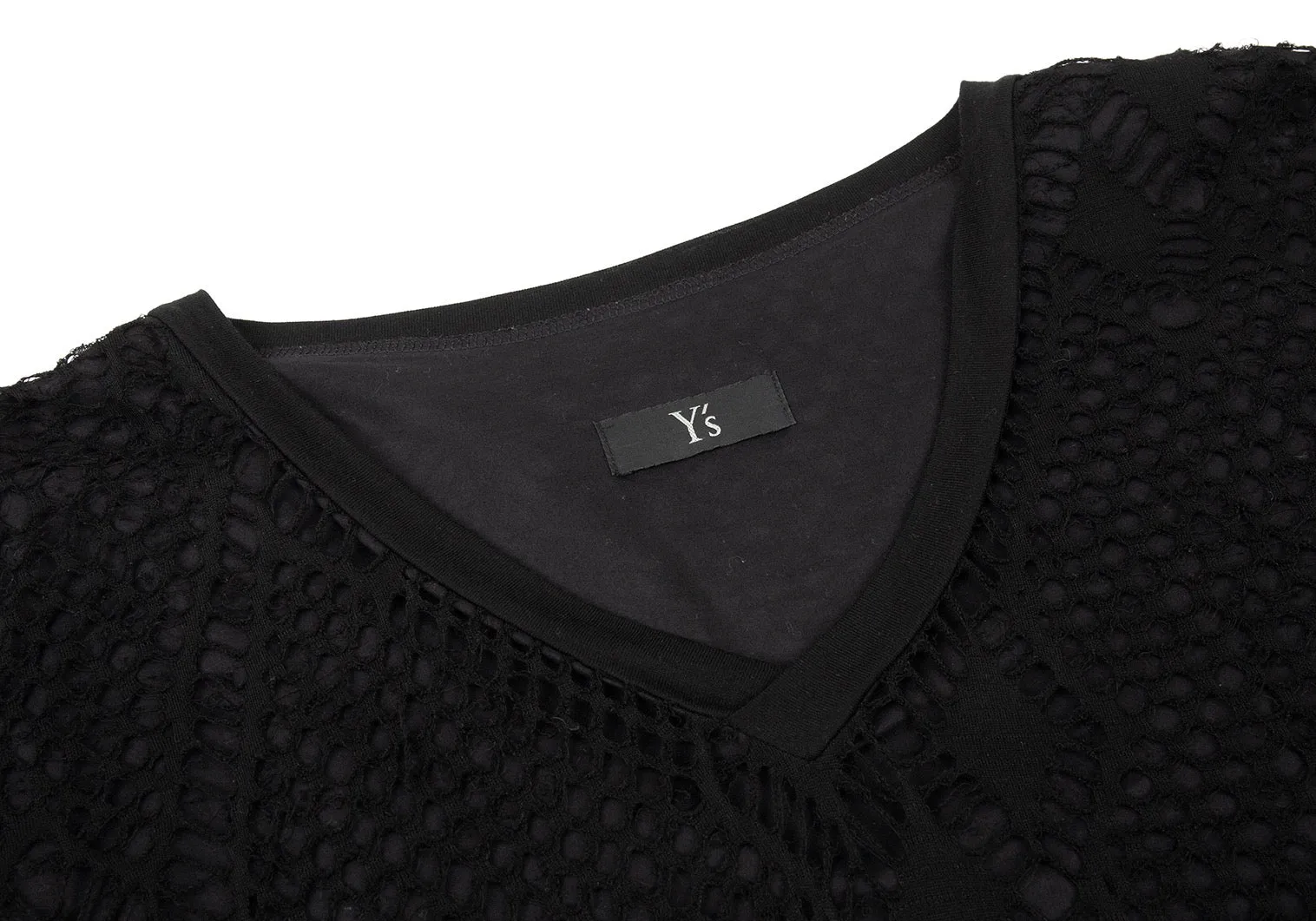 Yohji Yamamoto Japan. Y's Black Diamond Gewebtes Schichtkleid