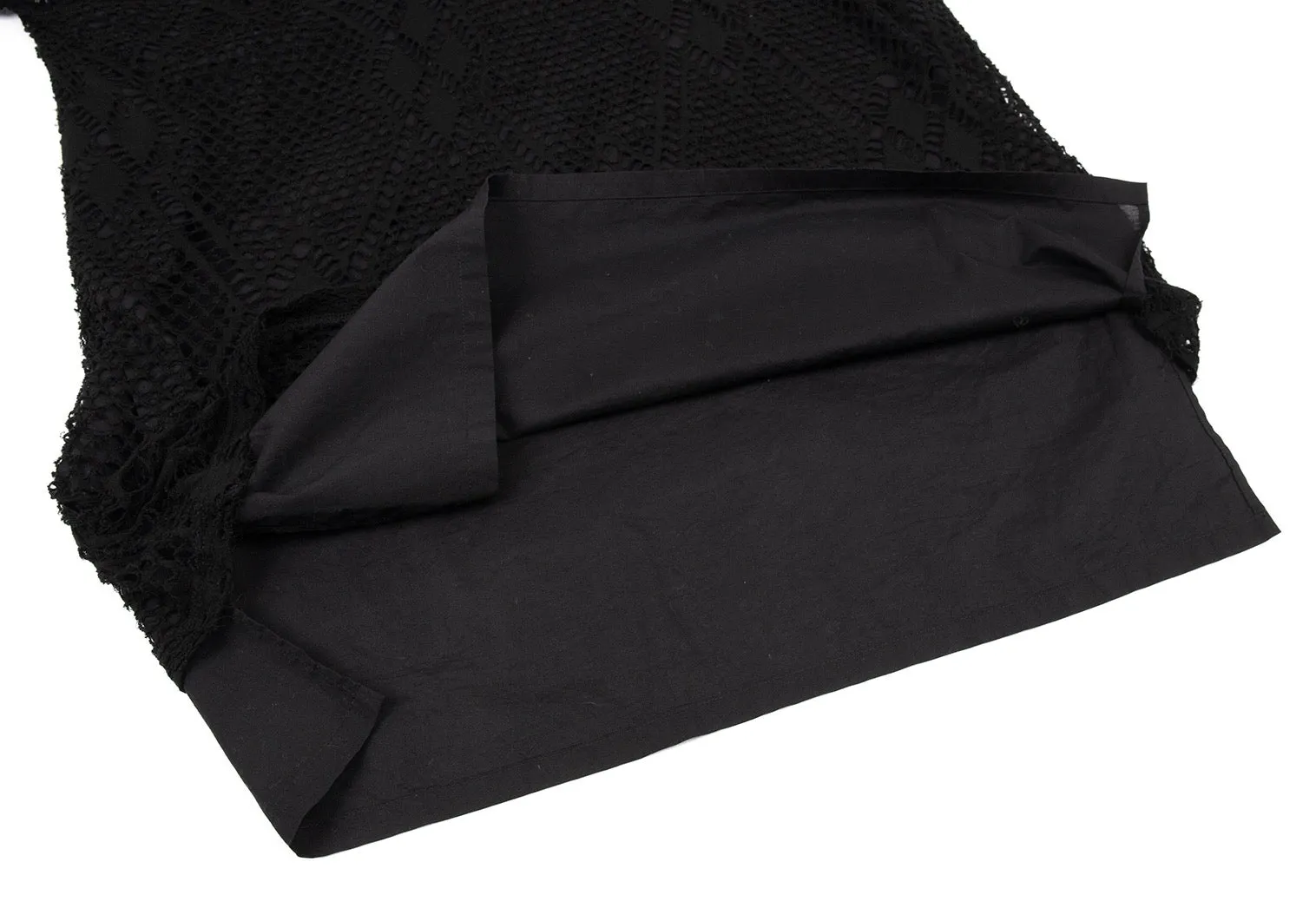 Yohji Yamamoto Japan. Y's Black Diamond Gewebtes Schichtkleid