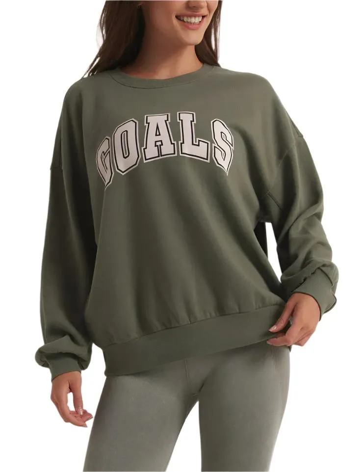 Z Supply Goals Übergroßer Baumwoll-Sweatshirt
