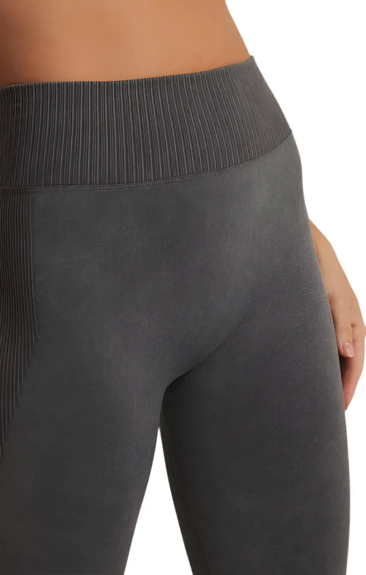Z Supply Wash Out Nahtlos 7/8 Leggings Grafit