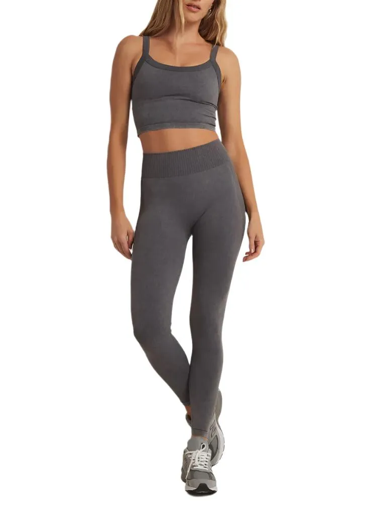 Z Supply Wash Out Nahtlos 7/8 Leggings Grafit