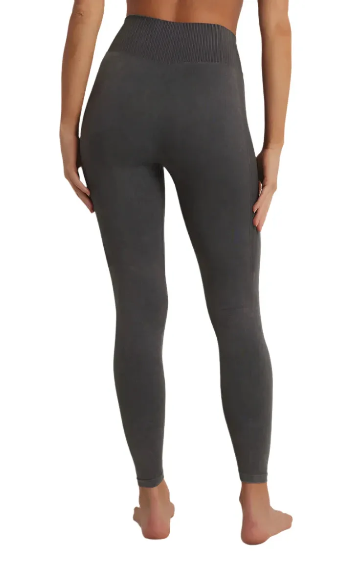 Z Supply Wash Out Nahtlos 7/8 Leggings Grafit