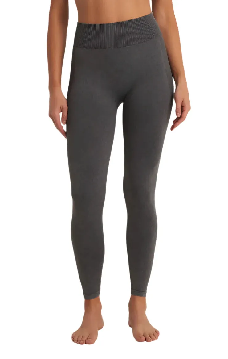 Z Supply Wash Out Nahtlos 7/8 Leggings Grafit